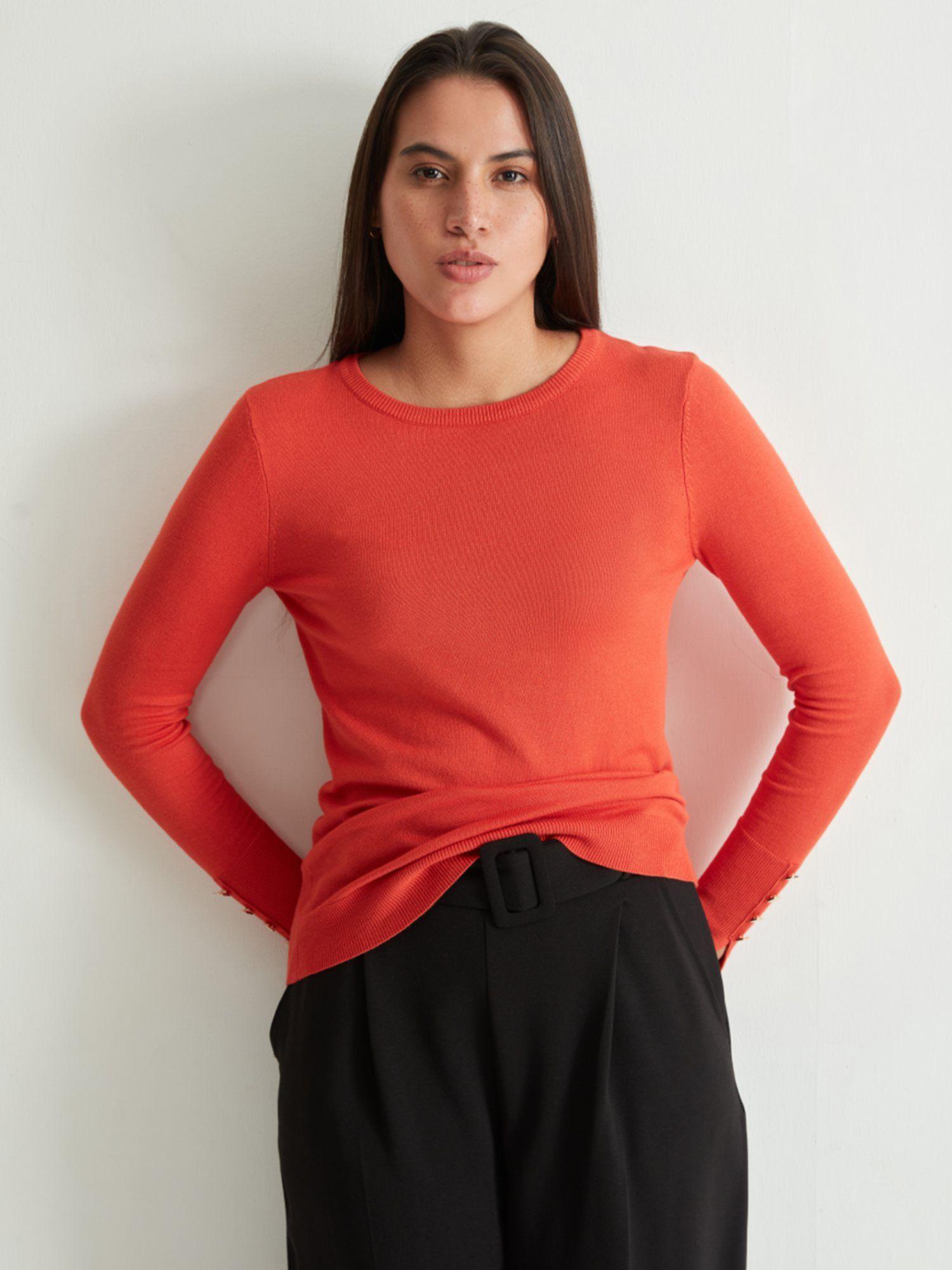 orange basic pullover