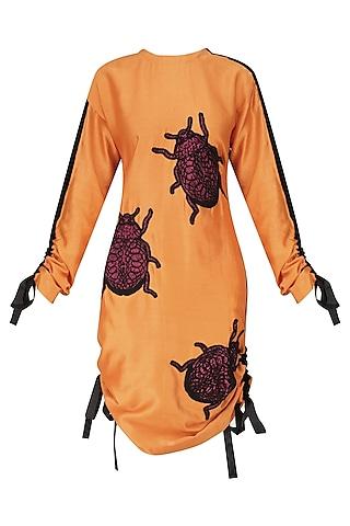 orange bugs motifs pull up dress