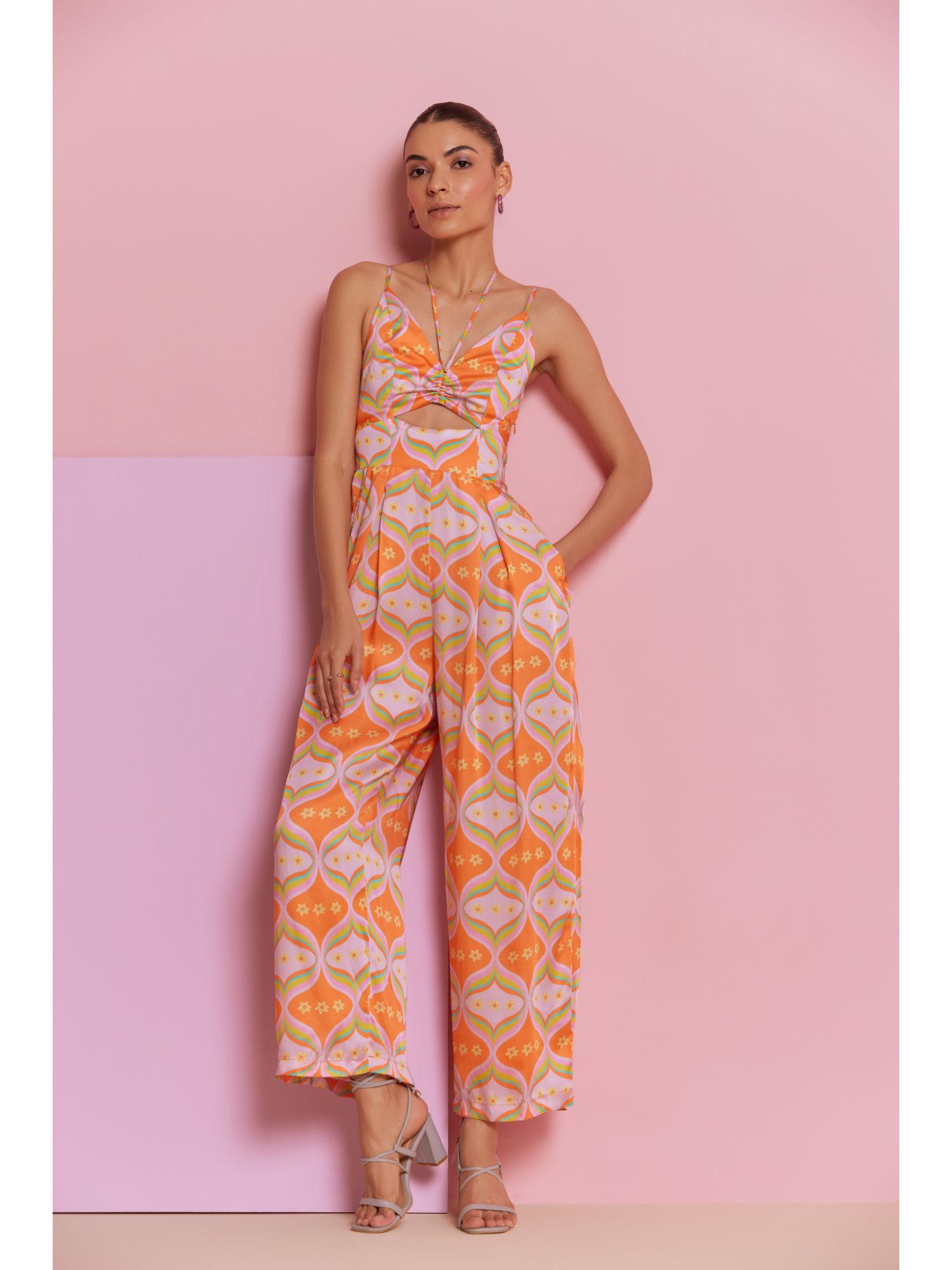 orange chloe jumpsuit - hourglass