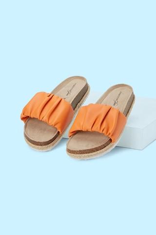 orange comfort sandals