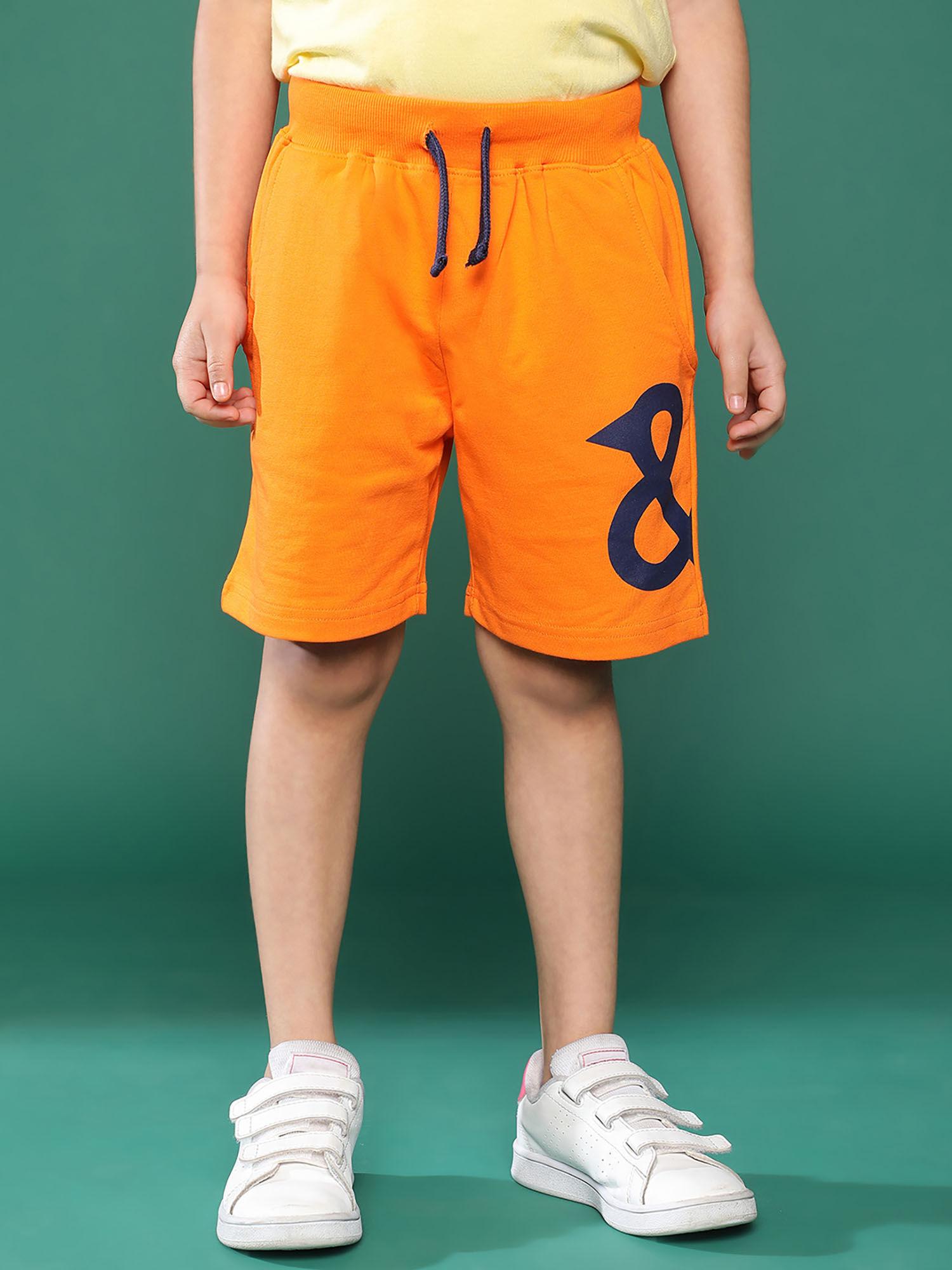 orange cotton bermuda for boys