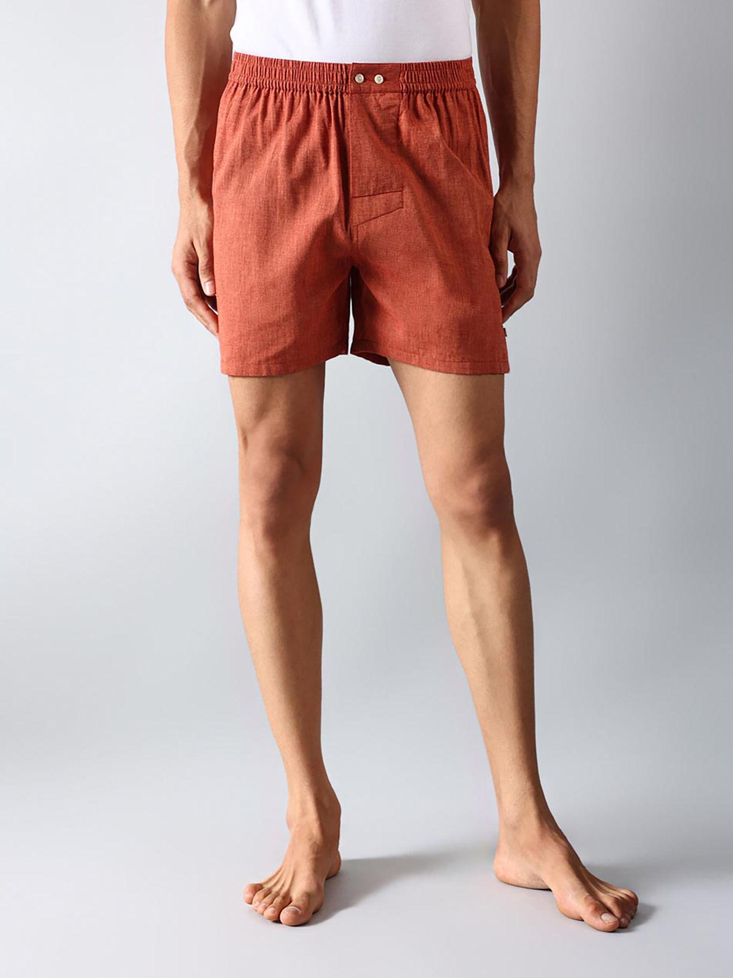 orange cotton boxer shorts