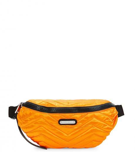 orange cree quilted large crossbody bag