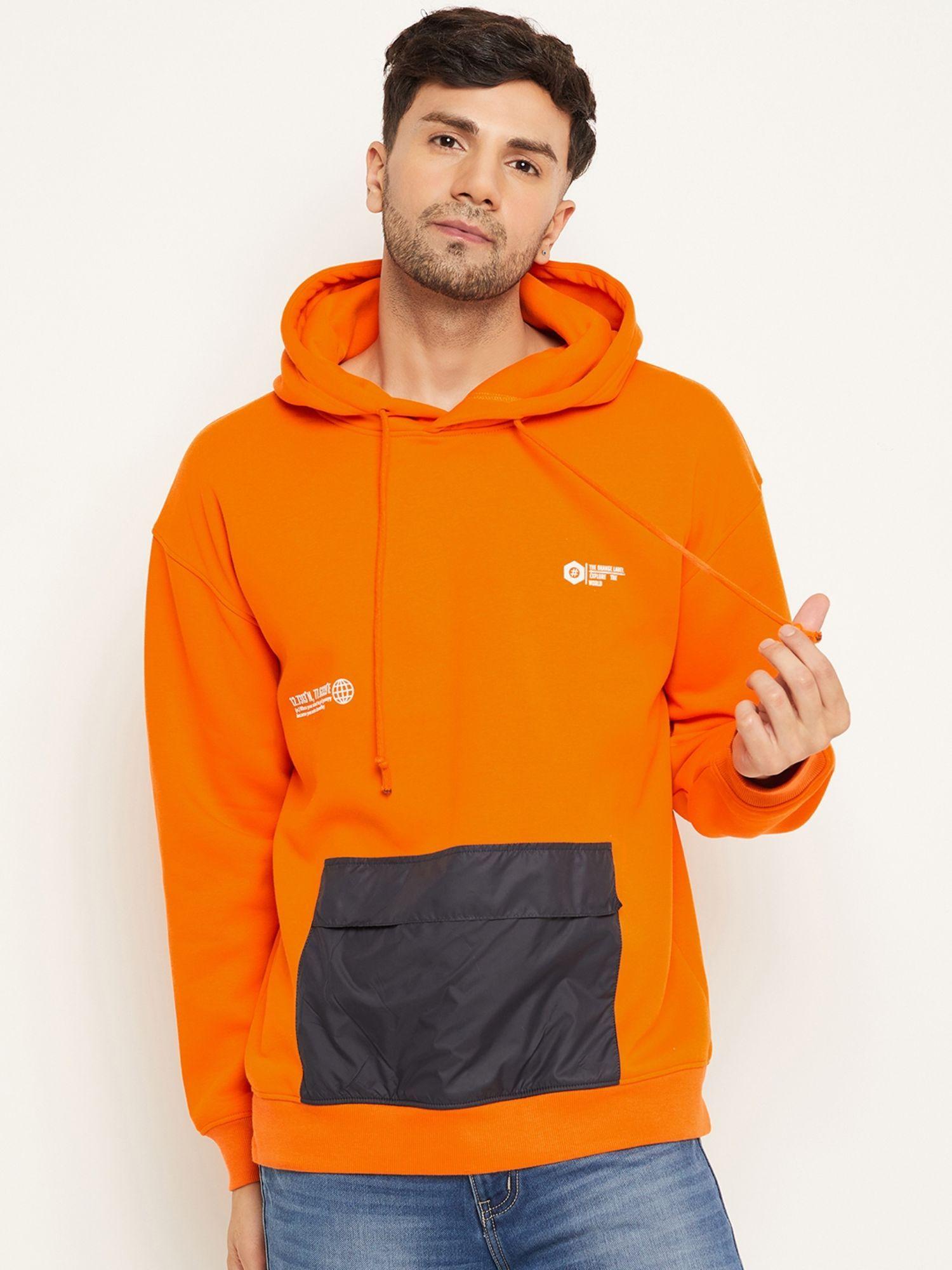 orange hooded sweatshirt