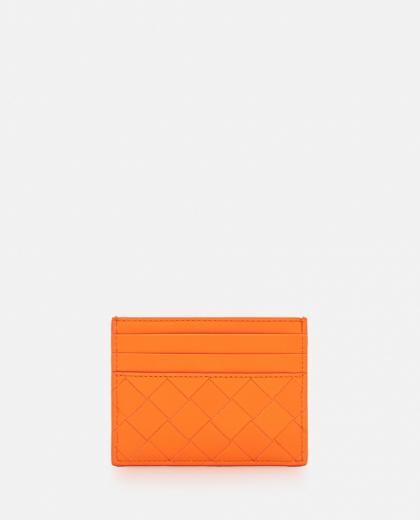orange intrecciato classic cardholder