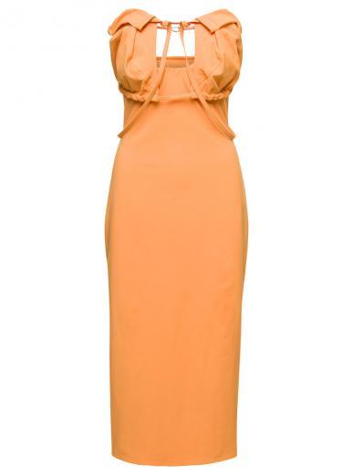orange la robe midi dress