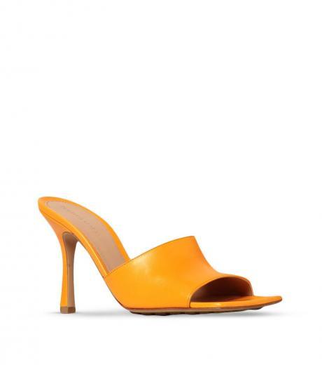 orange leather heels