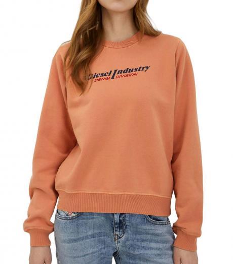 orange logo crewneck sweatshirt