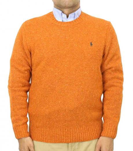 orange logo sweater