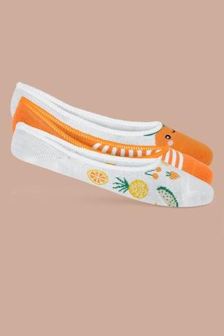 orange multi design cotton nylon spandex socks