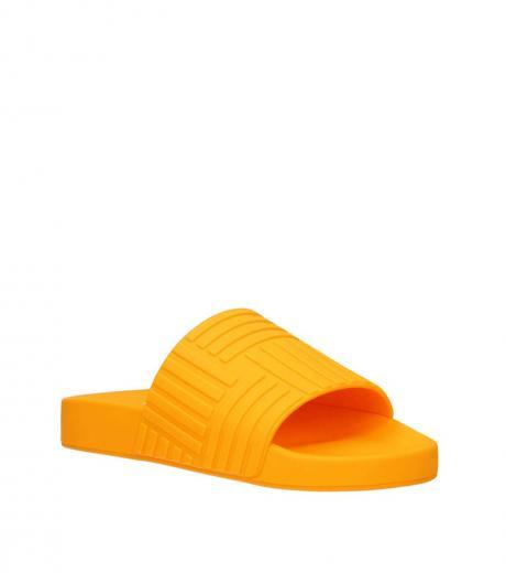 orange open toe slides