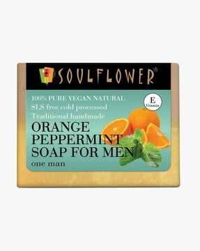 orange peppermint soap for men