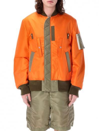orange reversible bomber jacket