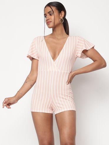 orange stripes playsuit