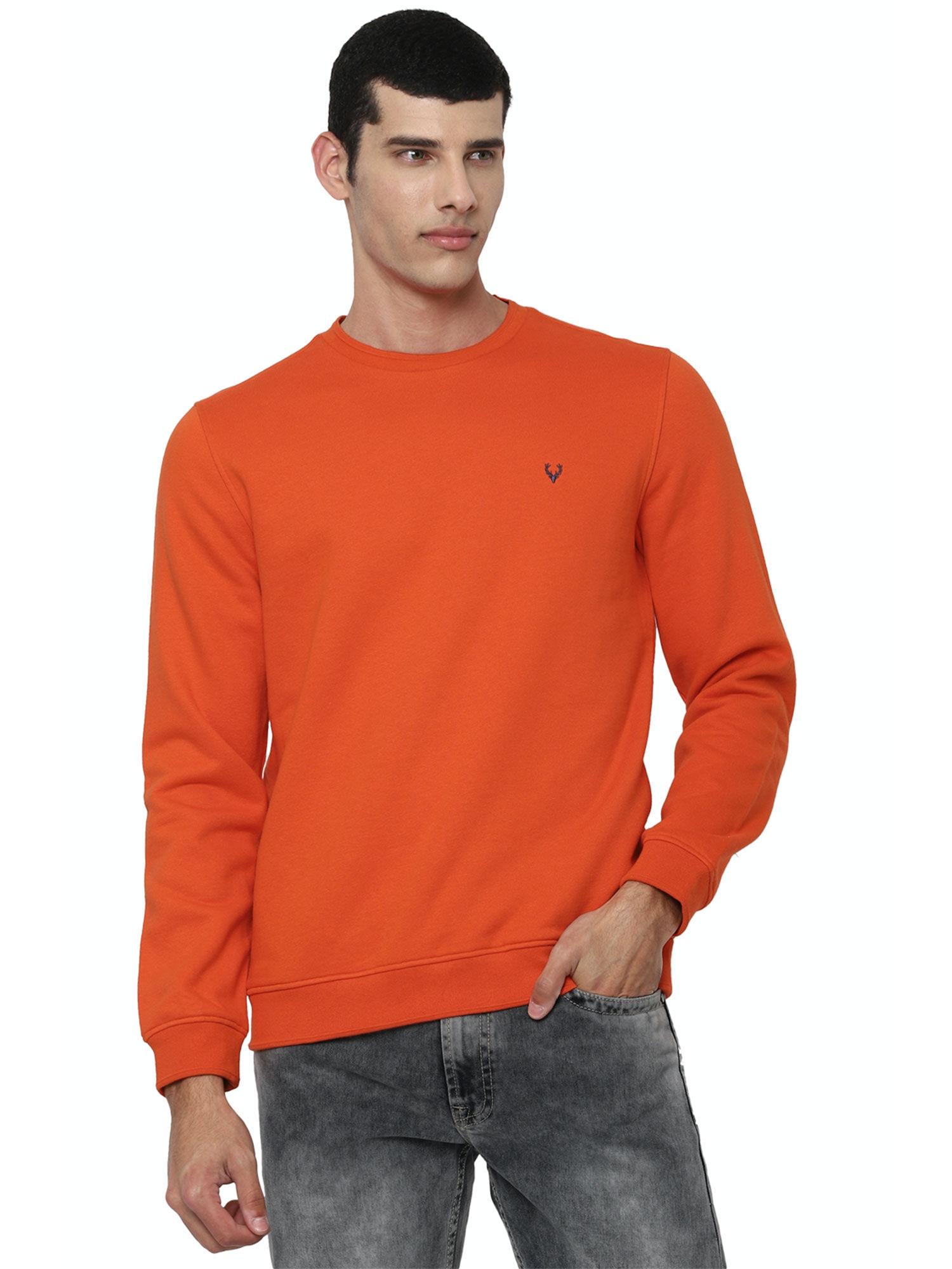 orange sweatshirt