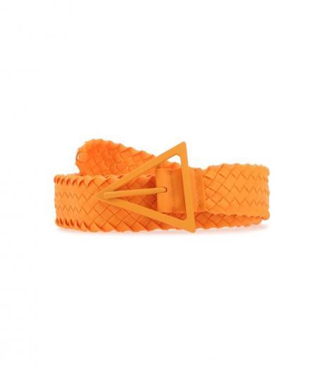 orange triangular buckle belt