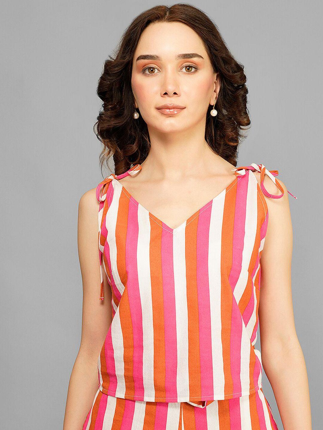 orchid hues fuchsia striped top
