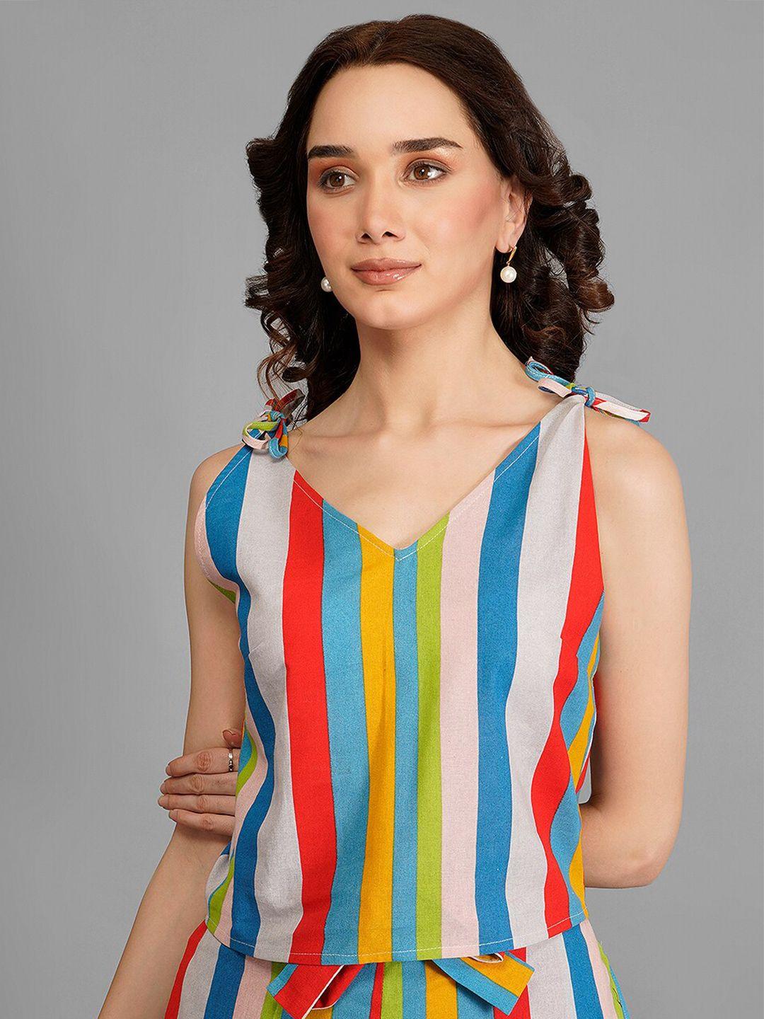orchid hues multicoloured striped top