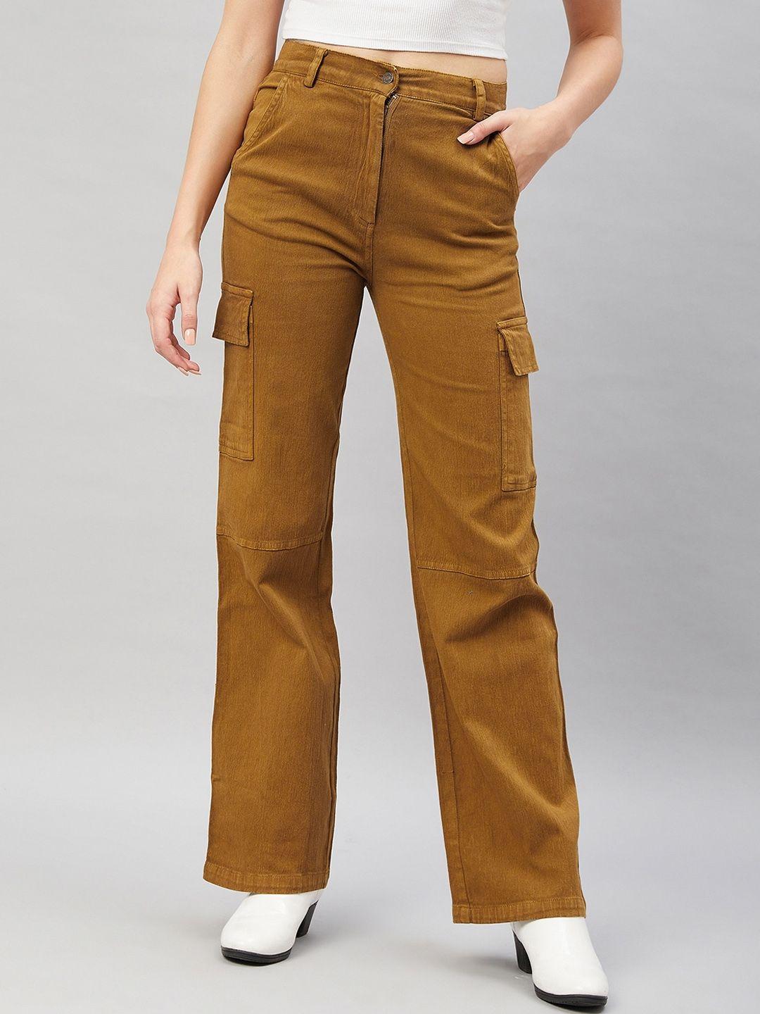 orchid hues women flared high-rise low distress stretchable jeans