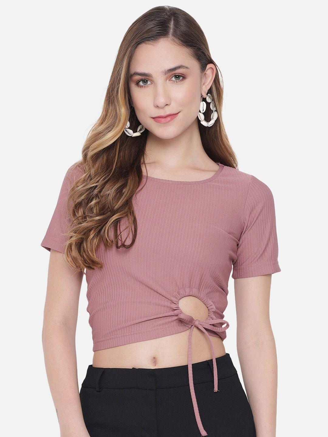 orchid hues pink crop top