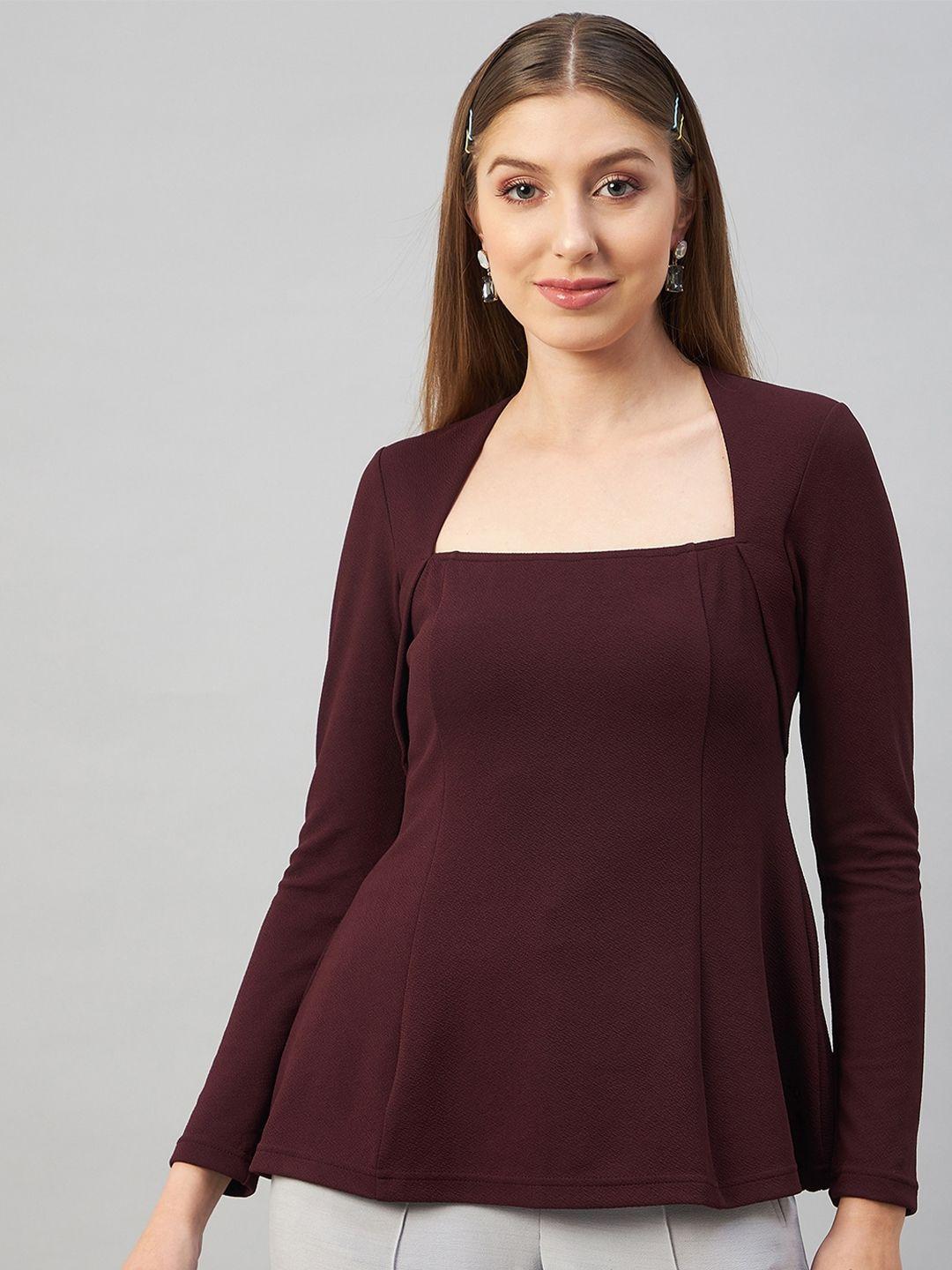 orchid hues square neck a-line top