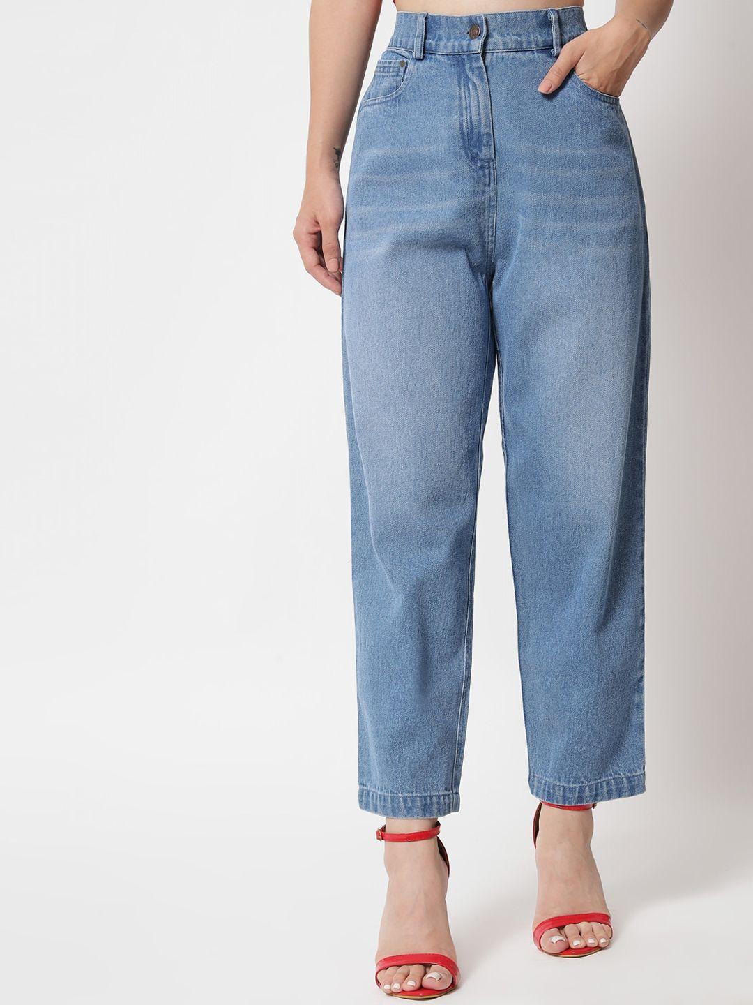 orchid hues women blue high-rise jeans