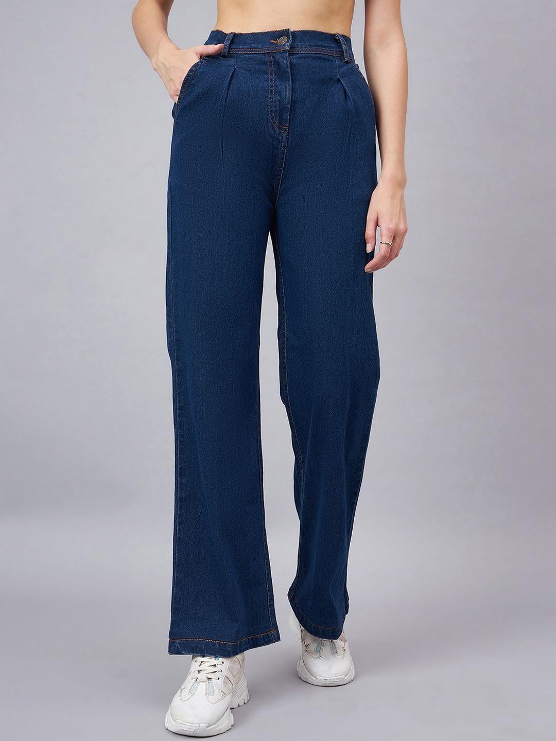 orchid hues women flared high-rise stretchable jeans