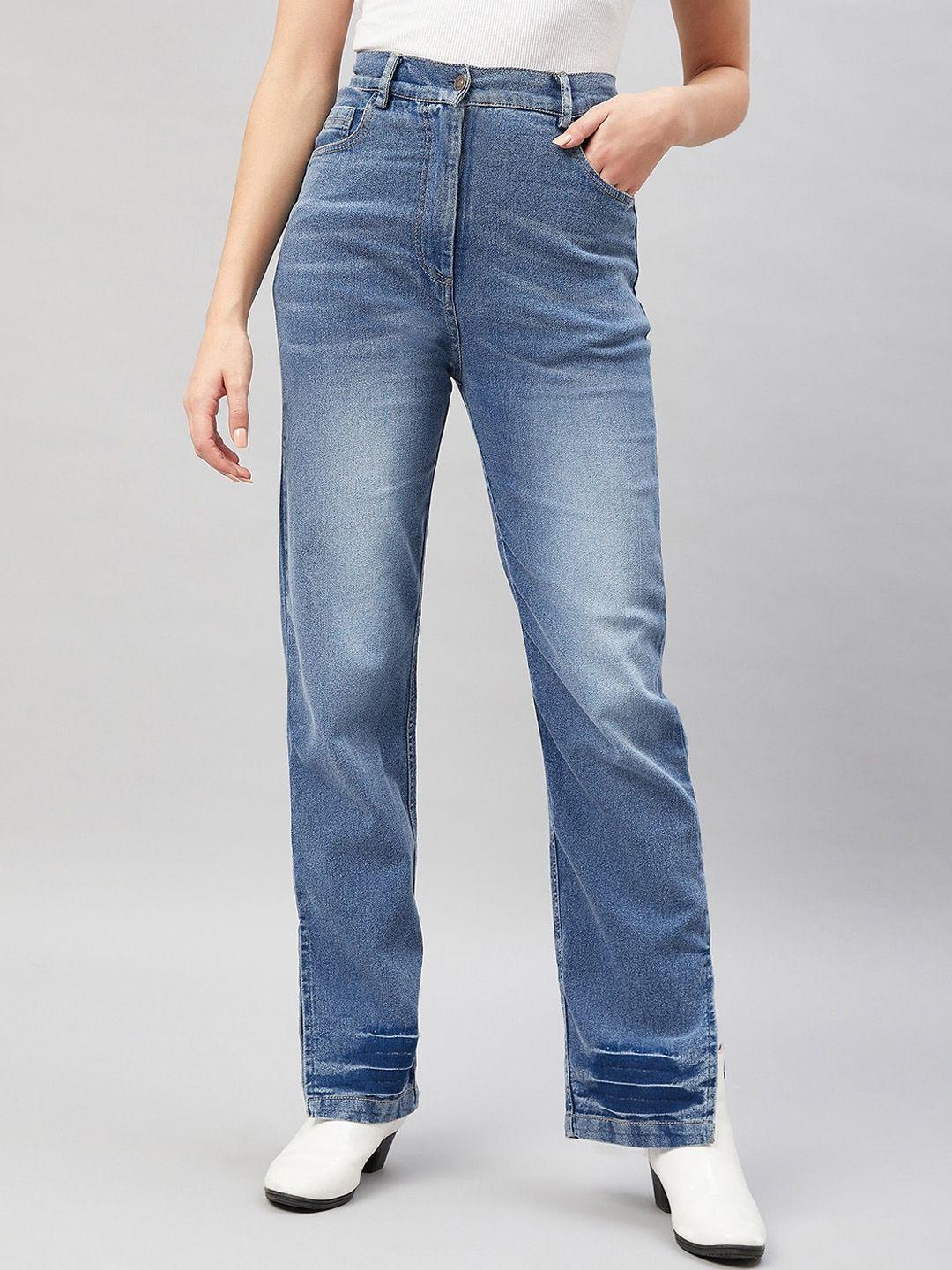 orchid hues women high-rise heavy fade jeans