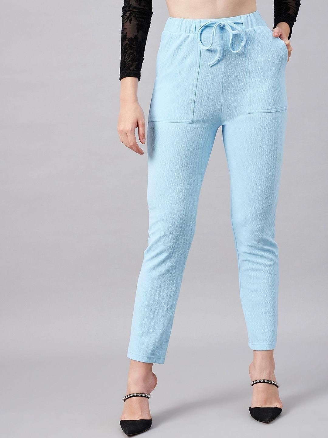 orchid hues women tapered fit high-rise trousers