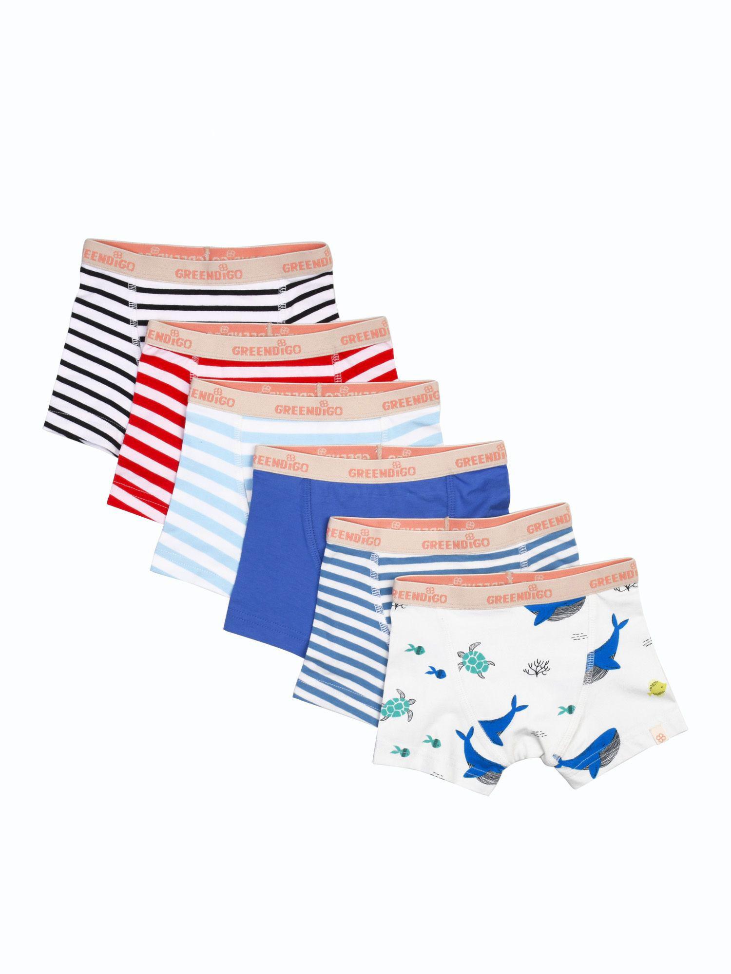 organic cotton boys printed briefs (pack of 6)