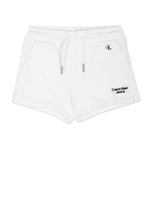 organic cotton hero logo shorts