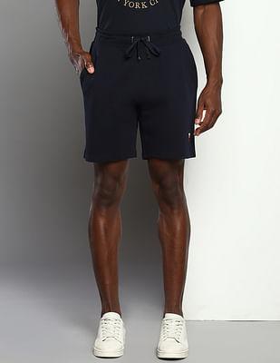 organic cotton solid sweat shorts