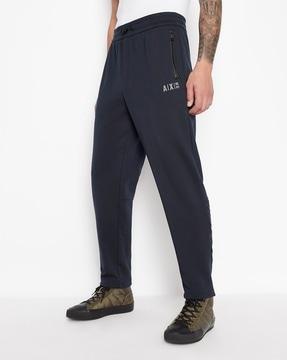 organic cotton track pants with elasticated waistband
