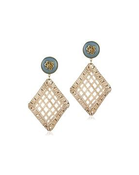organic diamond cane earrings