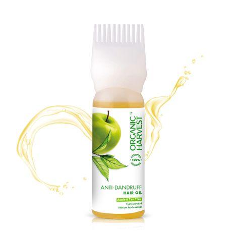 organic harvest anti-dandruff hair oil for men/women with apple oil & tea tree extract