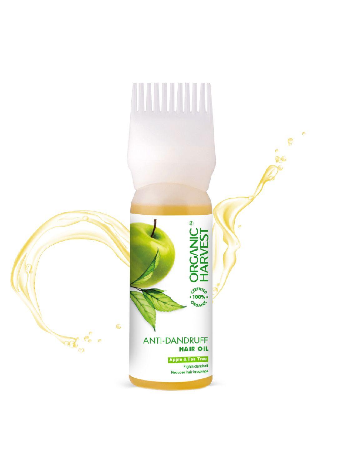 organic harvest anti-dandruff hair oil with apple oil & tea tree extract