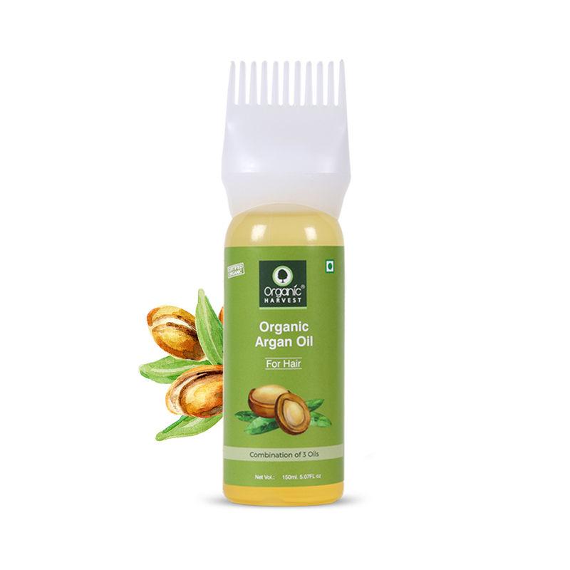 organic harvest cold pressed pure argan oil for hair