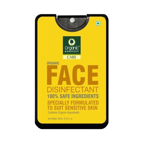 organic harvest face disinfectant mist, 100% safe ingredients, organic ingredients, for sensitive skin (20 ml)