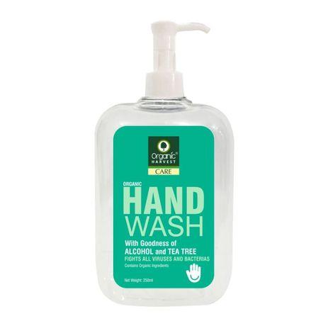 organic harvest hand wash with goodness of alcohol and tea tree, contains organic ingredients, specially formulated to fight germs on hands (250 ml)