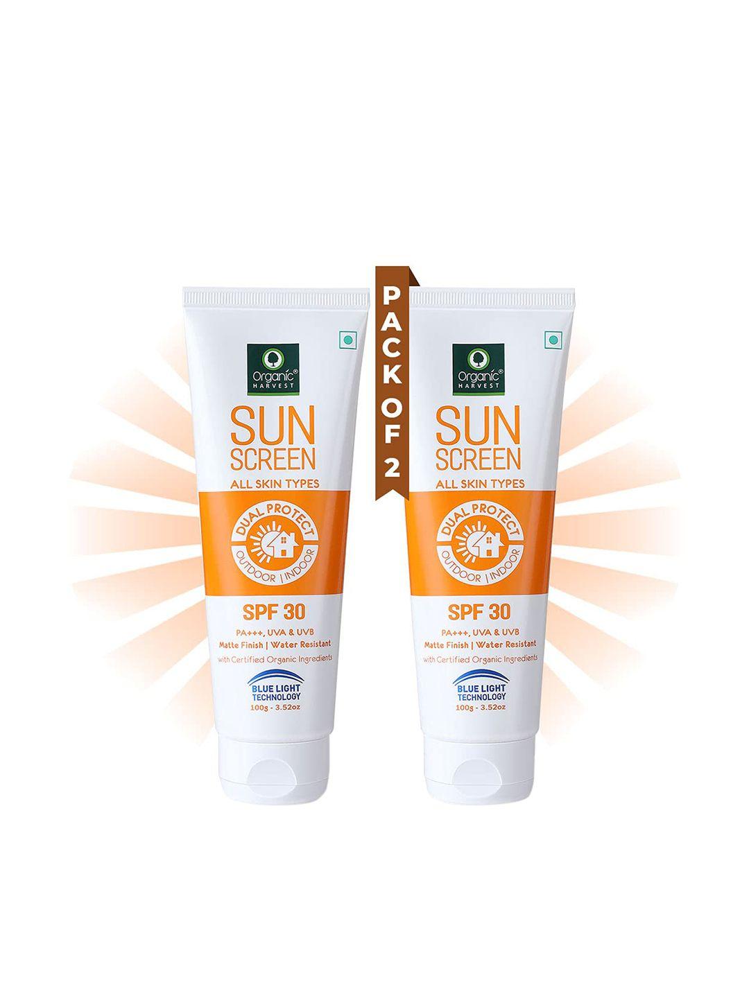 organic harvest set of 2 spf30 sunscreens for all skin types - 100g each