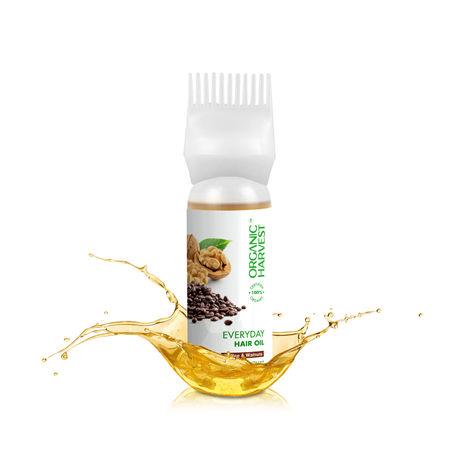 organic harvest everyday hair oil coffee & walnuts nourishment, paraben and sulphate free - 150 ml