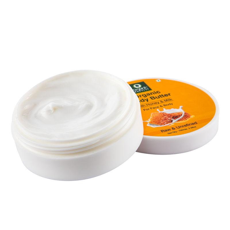 organic harvests body butter cream with honey & milk- for face and body