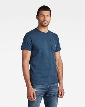 organic cotton crew-neck t-shirt with patch pocket