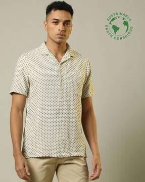 organic cotton cross dobby resort shirt