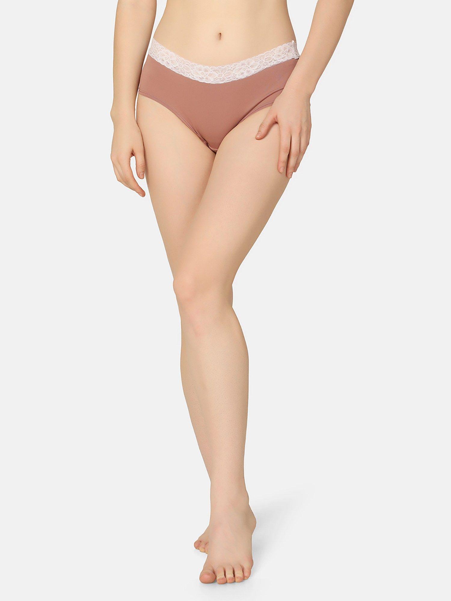 organic cotton everyday v- shape brown panty