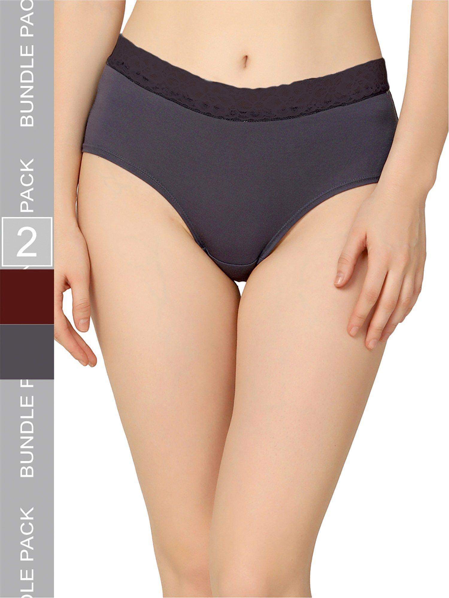 organic cotton everyday v- shape multi-color panties (pack of 2)