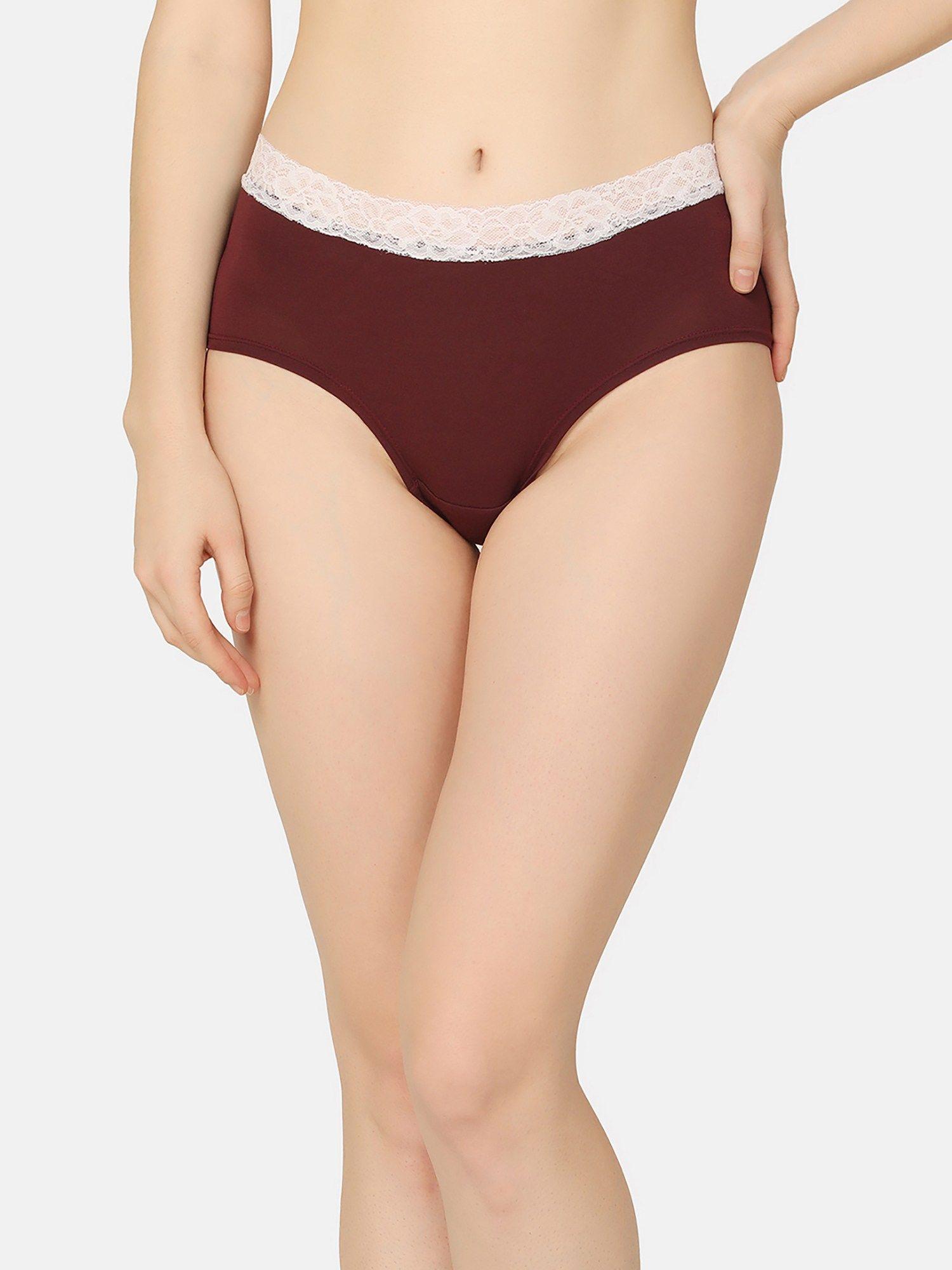 organic cotton everyday v- shape wine panty