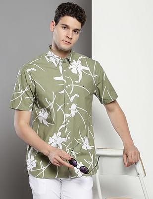 organic cotton floral shirt