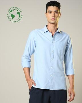 organic cotton full sleeve oxford shirt