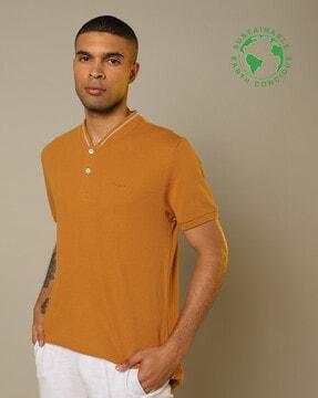 organic cotton henley t-shirt